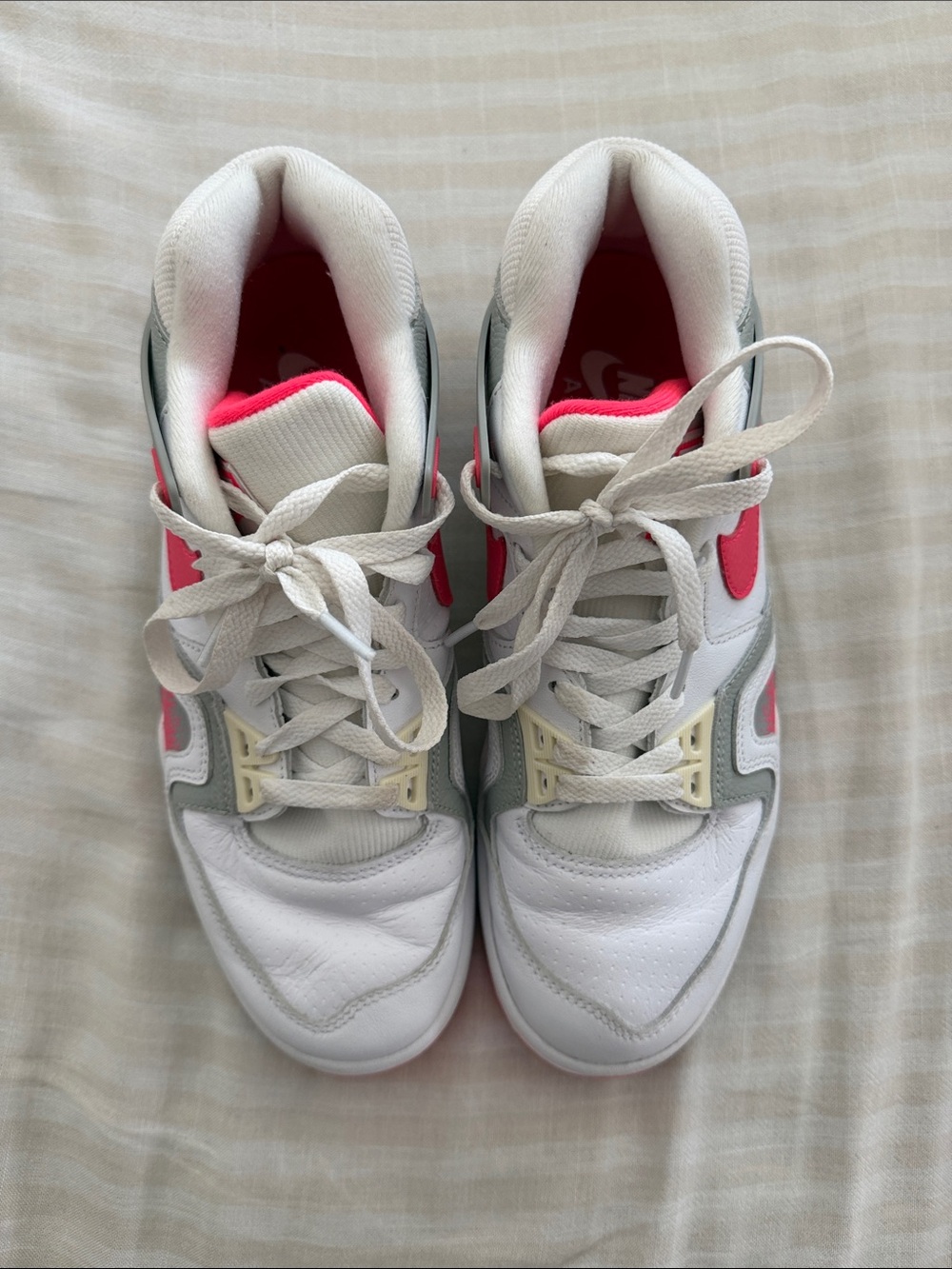 Nike Air Tech Challenge 2 White and Pink  Athletic Sneakers